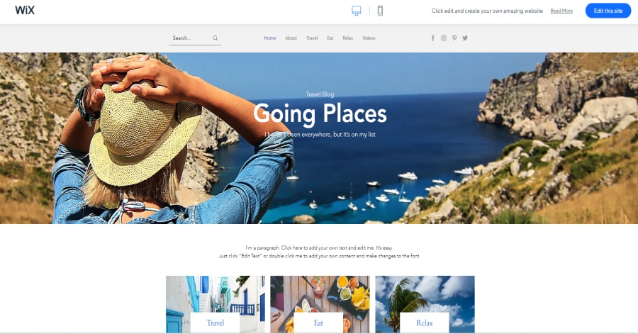 Going-Places-Blog-Website-Templates